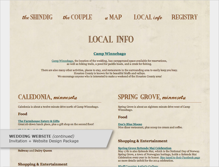 Wedding Website